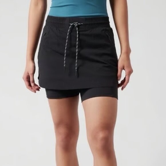 Athleta Trekkie Skort Jupe-Short in Black Size 14 - Picture 1 of 8